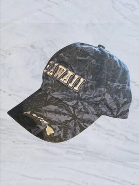 Island Crew Hawaii Floral Camo Hat W  Embroidery - Adjustable EUC